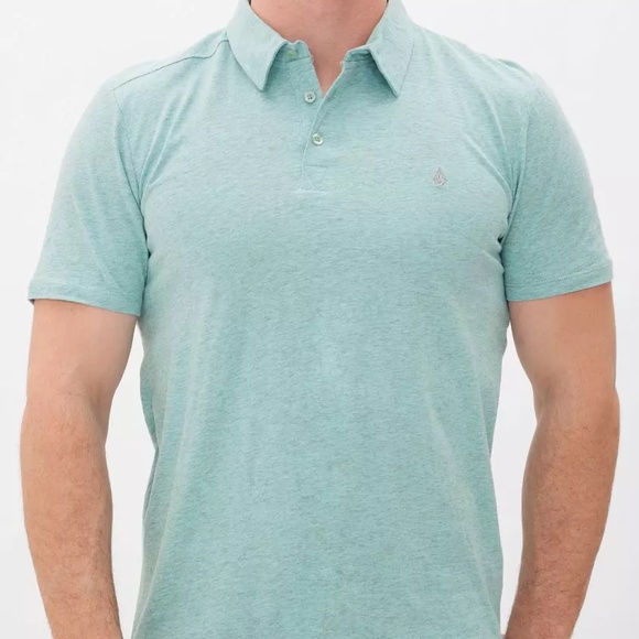 Volcom Wowzer polo shirt short sleeve cotton blue XL - Picture 15 of 16